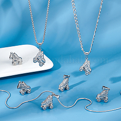 8Pcs 304 Stainless Steel Pendants&nbsp;STAS-UN0045-35P