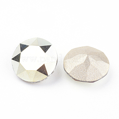 Pointed Back & Back Plated Glass Rhinestone Cabochons&nbsp;RGLA-J012-8mm-001MG