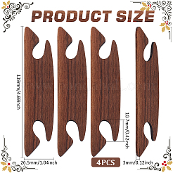 4Pcs Wood Knitting Loom Shuttles&nbsp;WOOD-BC0001-15