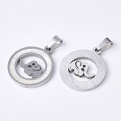 201 Stainless Steel Pendants&nbsp;STAS-N089-59P