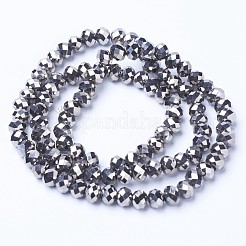 Electroplate Transparent Glass Beads Strands&nbsp;EGLA-A034-T6mm-UA03