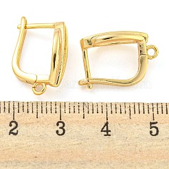 Brass Hoop Earring Findings with Latch Back Closure&nbsp;KK-M286-21G
