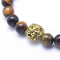 Natural Tiger Eye Braided Bead Bracelets&nbsp;BJEW-F276-D02