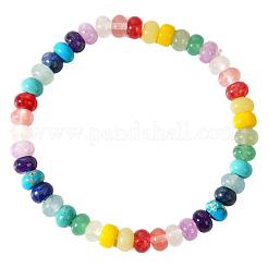 Natural Mixed Gemstone Abacus Beads Stretch Bracelets for Women&nbsp;VF0699