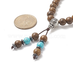 Alloy Gourd Tassel Pendant Necklace&nbsp;NJEW-JN04180