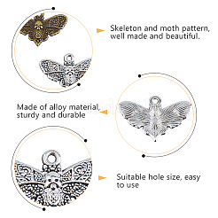 100Pcs 2 Colors Tibetan Style Alloy Pendants&nbsp;FIND-DC0006-17