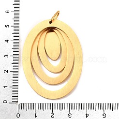 Oval 304 Stainless Steel Pendants&nbsp;STAS-M121-01G