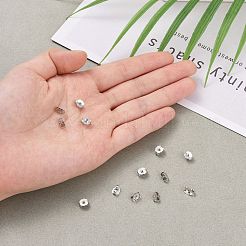 Anti-Tarnish Rhodium Plated 925 Sterling Silver Ear Nuts&nbsp;STER-E041-11B