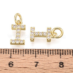 Brass Micro Pave Clear Cubic Zirconia Charms&nbsp;KK-N241-001I