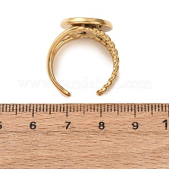 304 Stainless Steel Cuff Ring Components&nbsp;STAS-P454-01D-G