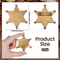 2Pcs Iron Blank Brooch Base Settings&nbsp;FIND-CY0002-11
