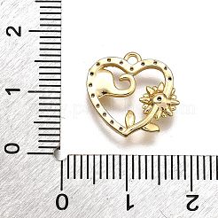 Brass Micro Pave Clear Cubic Zirconia Pendants&nbsp;KK-G530-01C-G