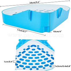 Plastic Small Animal Triangle Toilet Trainer Corner&nbsp;AJEW-GA0001-34B