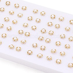 Brass & Natural Pearl Stud Earrings&nbsp;PEAR-N020-WX15