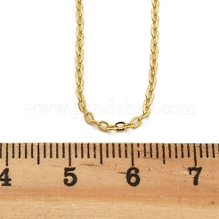Brass Cable Chain Necklaces for Women&nbsp;NJEW-D302-48G