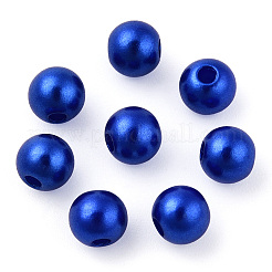 Spray Painted ABS Plastic Imitation Pearl Beads&nbsp;OACR-T015-05A-06