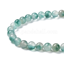 Faceted Rondelle Dyed Natural White Jade Bead Strands&nbsp;G-D073-01B