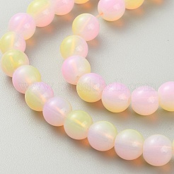 Imitation Jade Glass Beads Strand&nbsp;GLAA-WH0038-07M