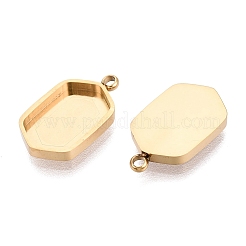 304 Stainless Steel Pendant Cabochon Component&nbsp;STAS-Q113-24B-G