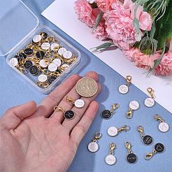 48Pcs Alloy Enamel Pendant Decorations&nbsp;HJEW-BM00018
