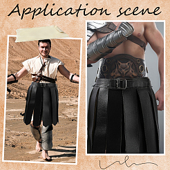 PU Leather Roman Belt Skirt&nbsp;AJEW-WH20033-120A