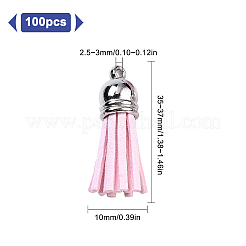 100Pcs Faux Suede Tassel Pendant Decorations&nbsp;FIND-SC0001-95C