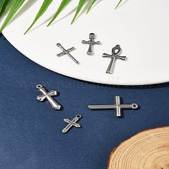 6Pcs 6 Styles 304 Stainless Steel Pendants&nbsp;STAS-FS0001-64