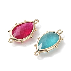 Dyed Natural Jade & Natural African Turquoise(Jasper) Connector Charms&nbsp;G-G012-05G-C