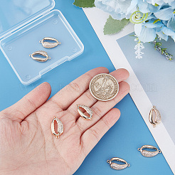 Brass Micro Pave Clear Cubic Zirconia Connector Charms&nbsp;KK-BBC0003-33