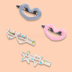 20Pcs 4 Style Plastic Snap Hair Clips&nbsp;PHAR-CP0001-24