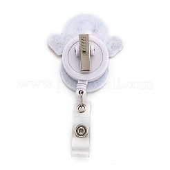Christmas Snowman Felt & ABS Plastic Badge Reel&nbsp;AJEW-I053-12