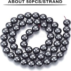 Non-magnetic Synthetic Hematite Beads Strands&nbsp;G-OC0001-46