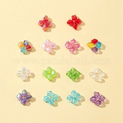 700Pcs 14 Style Bicone AB Color Plated Eco-Friendly Transparent Acrylic Beads&nbsp;TACR-FS0001-32