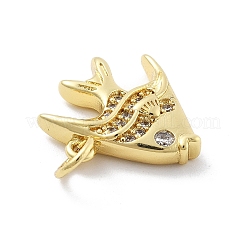 Brass Micro Pave Cubic Zirconia Pendants&nbsp;KK-Z098-19G