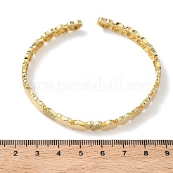 Brass Micro Pave Cubic Zirconia Bangles&nbsp;BJEW-C144-02G