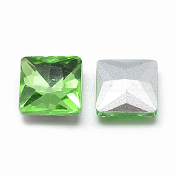 Pointed Back Glass Rhinestone Cabochons&nbsp;RGLA-T027-8x8mm-19
