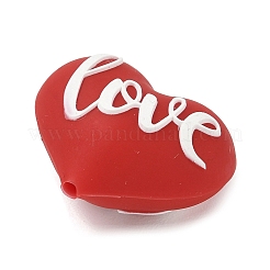 Valentine's Day Silicone Beads&nbsp;SIL-H010-02