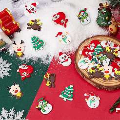 84Pcs 7 Styles Christmas Theme PVC Cabochons&nbsp;FIND-SC0011-36