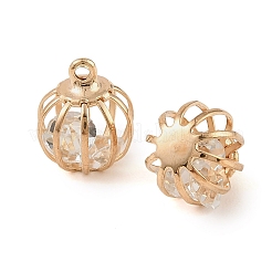 Iron Glass Bead Cage Pendants&nbsp;IFIN-N014-01KCG