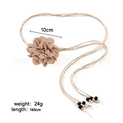 3D Flower Cloth Cotton Cord Wrap Waist Belly Belts for Women&nbsp;FS-WGB230E-02