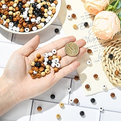 500Pcs 5 Colors Natural Wood Beads&nbsp;WOOD-YW0001-99
