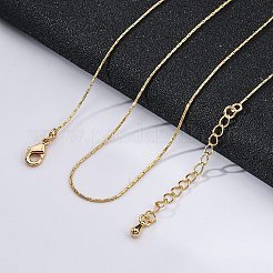 Long-Lasting Plated Brass Boston Link Chain Necklaces&nbsp;NJEW-K112-08G-NF
