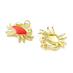 Brass Enamel Pendants&nbsp;KK-C143-54B-G
