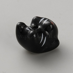 Bright Glazed Porcelain Beads&nbsp;PORC-WH0015-14C