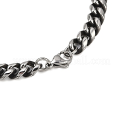 Tarnish Resistant Men's 304 Stainless Steel Cuban Link Chain Bracelets&nbsp;STAS-A051-04B-01