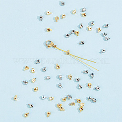 56Pcs 4 Style Brass Crimp Beads&nbsp;KK-AR0003-25