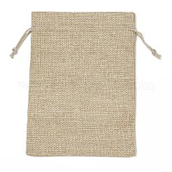 Christmas Printed Burlap Packing Pouches Drawstring Bags&nbsp;ABAG-Q053-02B-03