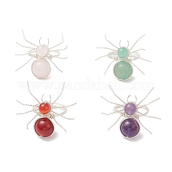 3Pcs Natural Gemstone Finger Rings&nbsp;RJEW-TA00211