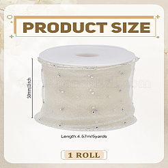 Polyester Wired Ribbon with Rhinestone&nbsp;OCOR-LP0001-70