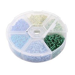6 Colors Aluminum Wire Open Jump Rings&nbsp;ALUM-X0001-01A